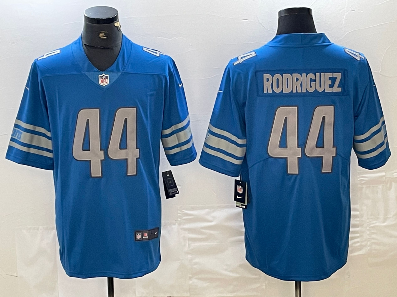 Men's Detroit Lions Malcolm Rodriguez #44 Blue Jersey